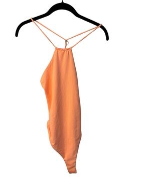 NEW Tan Lines by Sivan Ayla Orange One Piece Swimsuit Size Large Strappy Back XL